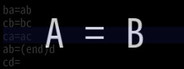 A=B