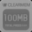 100 MB Cleared