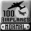 over 100 airplanes, mode normal