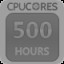 CPUCores Hours Used: 500
