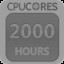CPUCores Hours Used: 2000