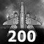 Destroyed 200 medium spaceships