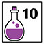 You collected 10 Purple Potions.