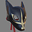 Black Kitsune Mask