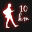 10 km walked