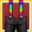 Rainbow suspenders